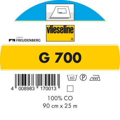 Freudenberg Vlieseline G 700 Gewebeeinlage Breite 90 cm | Laufmeter | Weiß