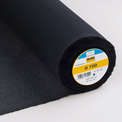 Freudenberg Vlieseline G 700 Gewebeeinlage Breite 90 cm | Laufmeter | Schwarz