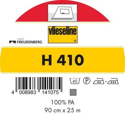 Freudenberg Vlieseline H 410 Bügeleinlage Breite 90 cm | Rolle 25 Meter | Grafit