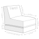 MAGMA SITTING POINT Outdoor Sitzsack / Liege OUTSIDE TWIST ca. 90x70x80cm / als Liege 180x70x60cm