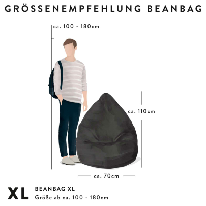 SITTING POINT BeanBag FUSSBALL Sitzsack XL ca. 220L