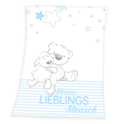 HERDING Baby Kuscheldecke Kleiner Lieblingsmensch 75 x 100 cm