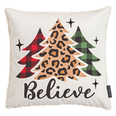 MAGMA Kissen WINTER MIX Kissen Fluffy 40 x 40 cm Believe