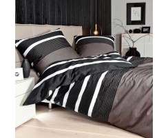 JANINE JD Mako Satin 8468 Bettwäsche nougat schwarz...