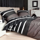 JANINE JD Mako Satin 8468 Bettwäsche nougat schwarz 240 x 220 cm / 2x 80 x 80 cm