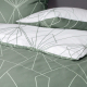 JANINE JD Mako Satin 87054 Wende-Bettwäsche salbeigrün jade 155 x 200 cm / 80 x 80 cm